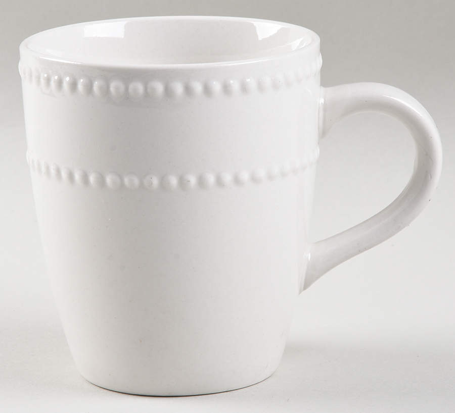 Beaded Edge White Mug by Royal Norfolk-1
