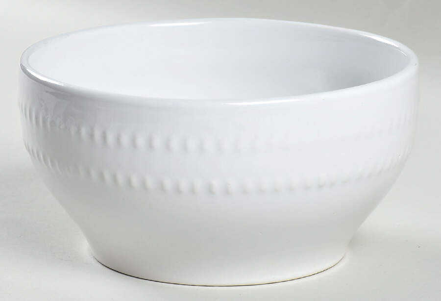 Beaded Edge White Soup/Cereal Bowl by Royal Norfolk-1