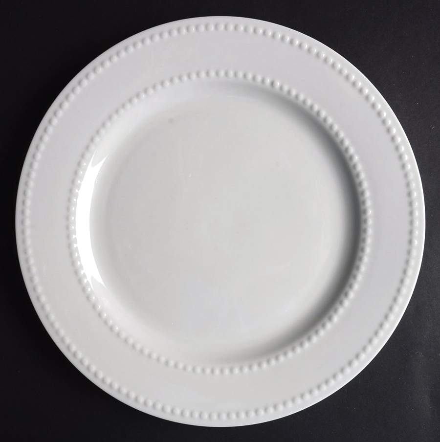 Beaded Edge White Dinner Plate by Royal Norfolk-1