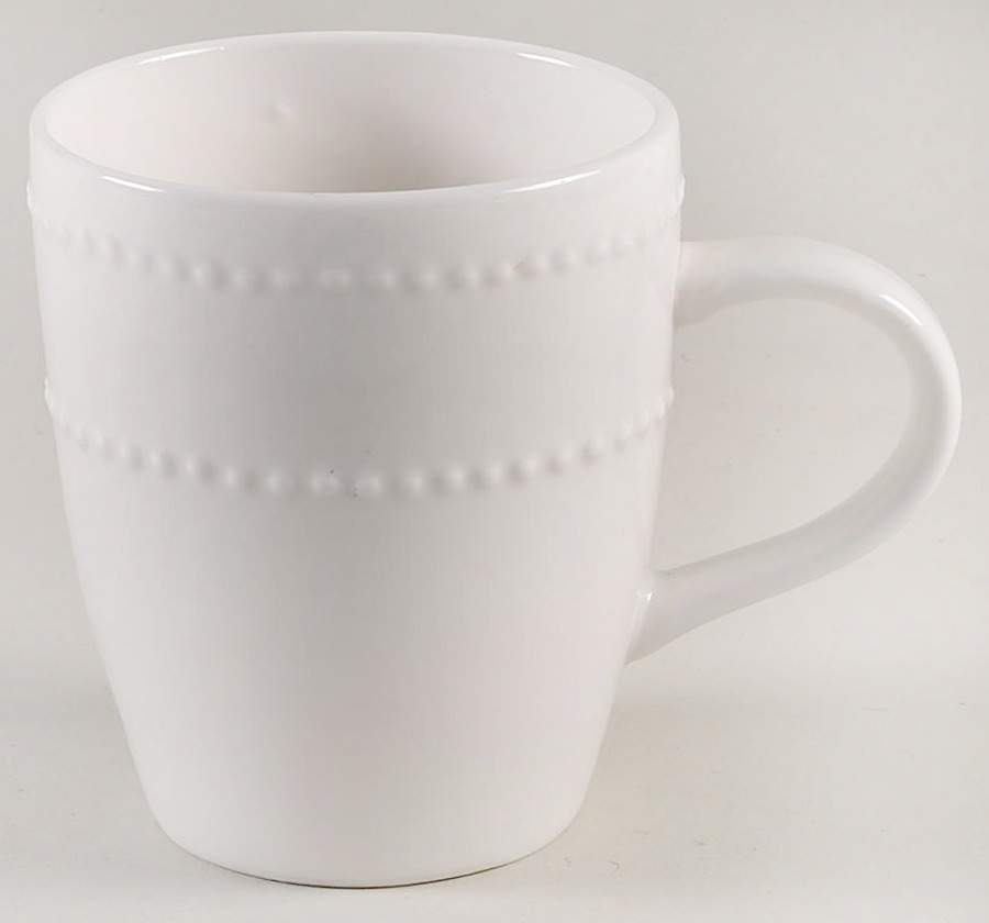 Beaded Edge White Mug by Royal Norfolk-1