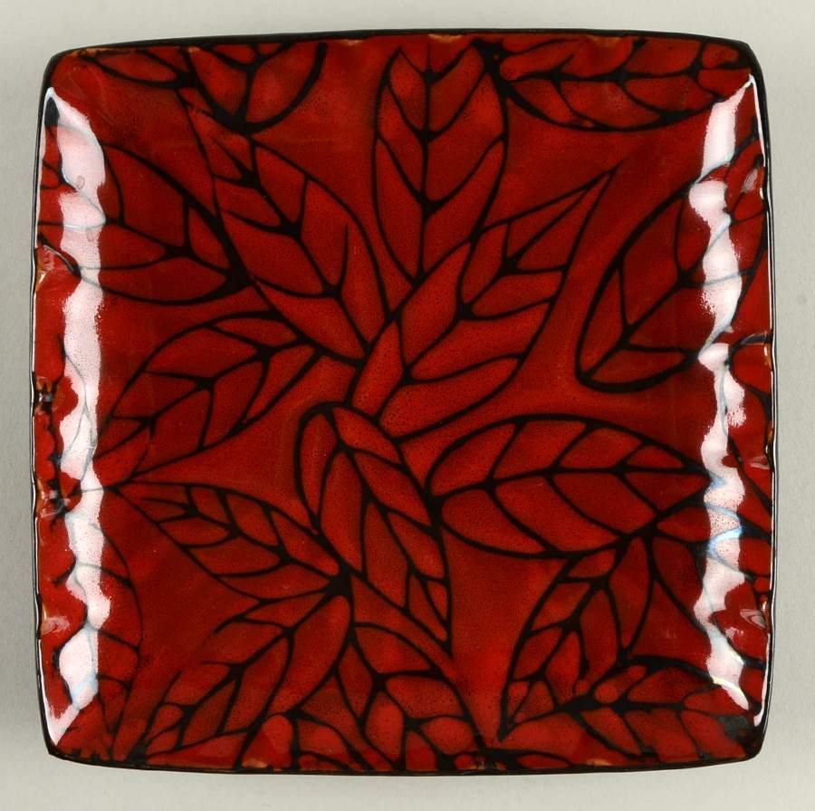 New Port Red Square Salad Plate by Roscher & Co-1