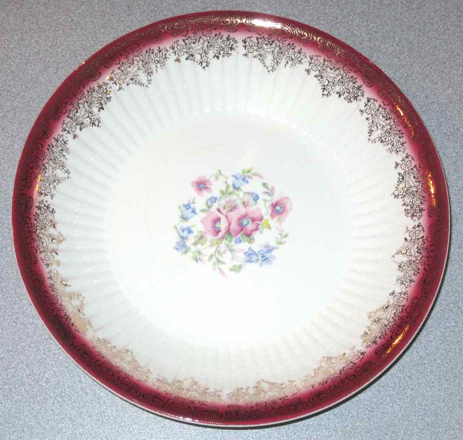 Filigree Rose Coupe Soup Bowl by Royal (USA)-1