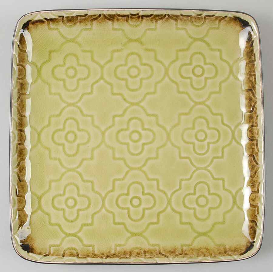 Moroccan Green Square Dinner Plate by Roscher & Co-1