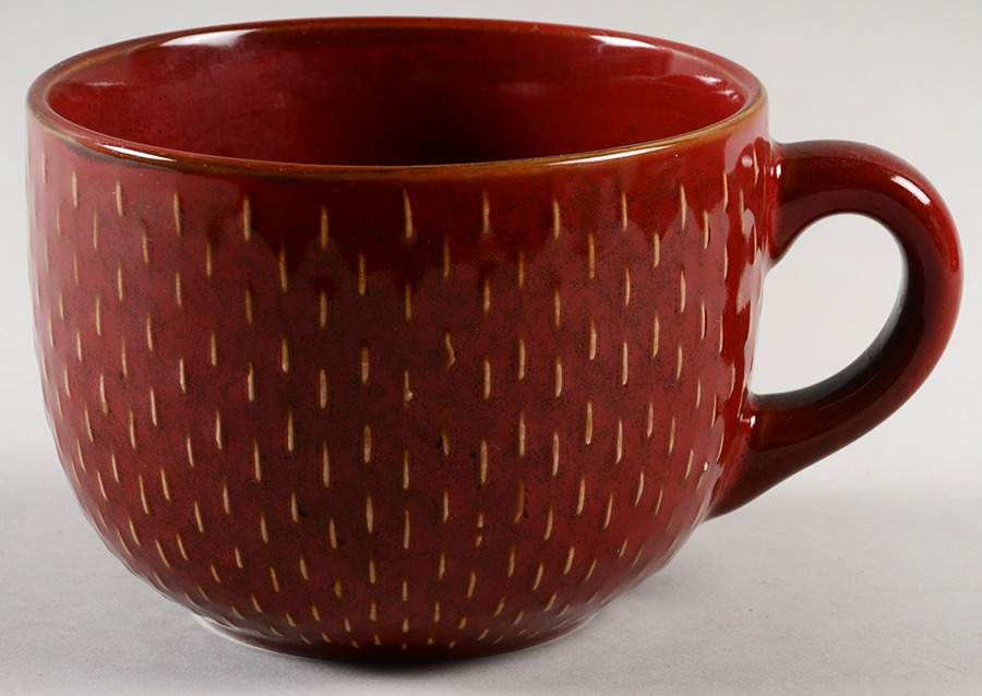 Stitch Brick Red Jumbo Cup by Ruff Hewn-1