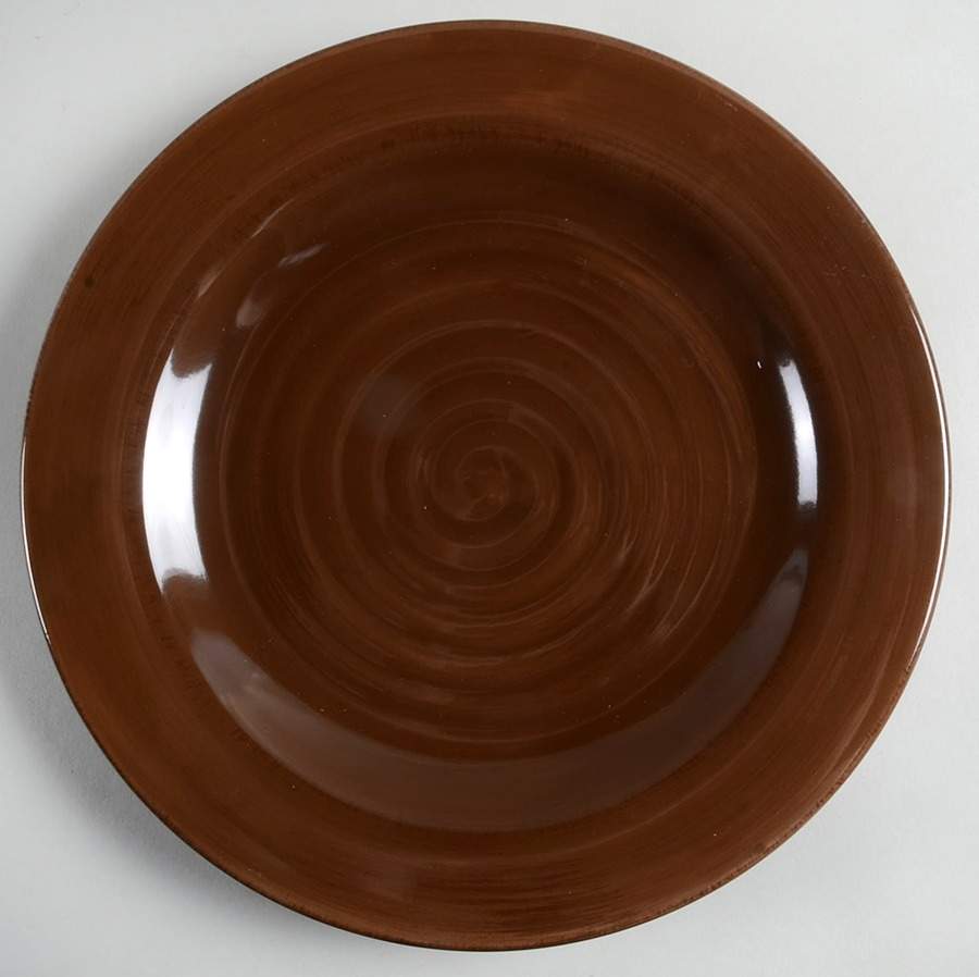 Hues Dark Brown Dinner Plate by Ruff Hewn-1