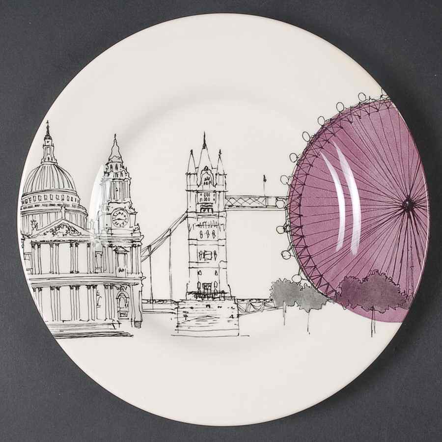 City Sketch Salad Plate by Royal Stafford-1