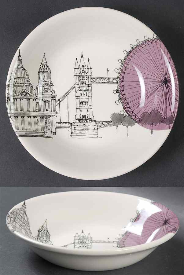 City Sketch Coupe Cereal Bowl by Royal Stafford-1