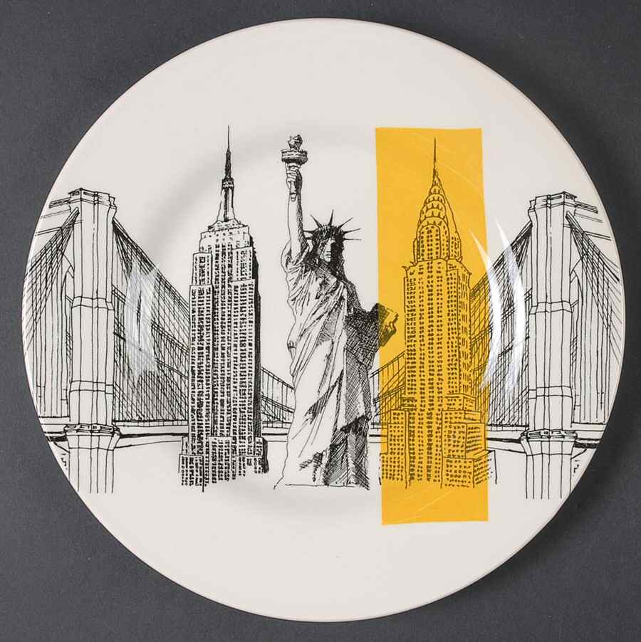 City Sketch Salad Plate by Royal Stafford-1