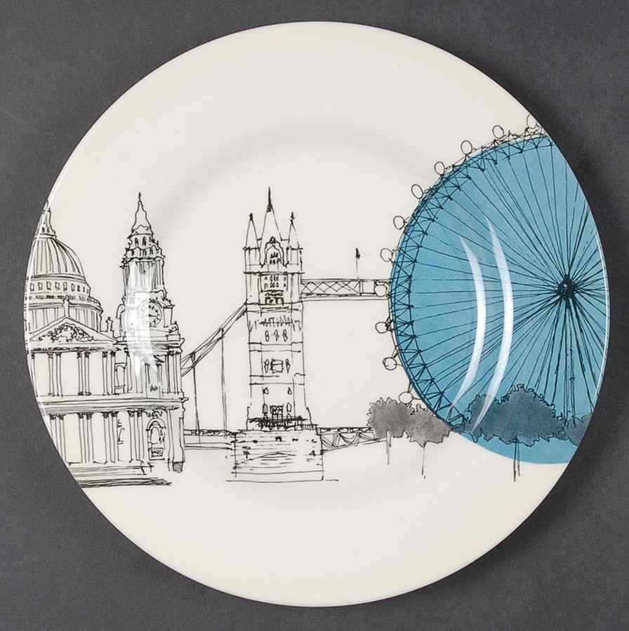 City Sketch Salad Plate by Royal Stafford-1