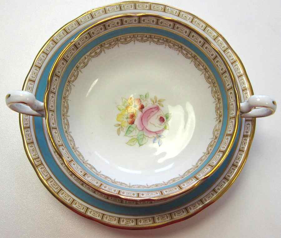 7444 Footed Cream Soup Bowl & Saucer Set by Royal Stafford-1