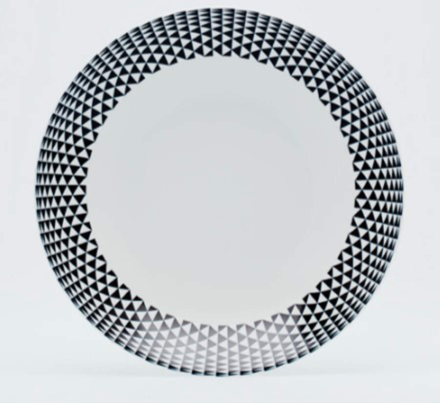 Diamonds Black Soup/Cereal Bowl by Royal Limoges-1