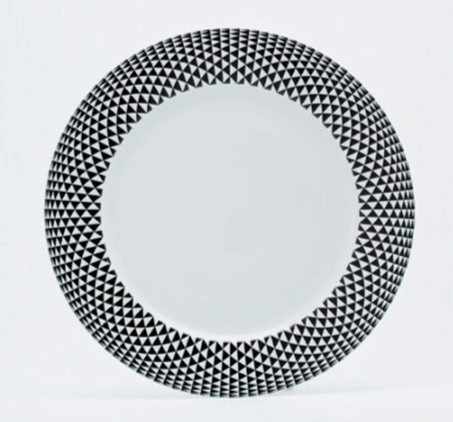 Diamonds Black Dinner Plate by Royal Limoges-1
