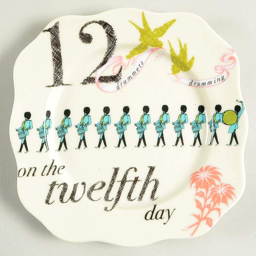 Twelve Days of Christmas Appetizer Plate by Rosanna-1