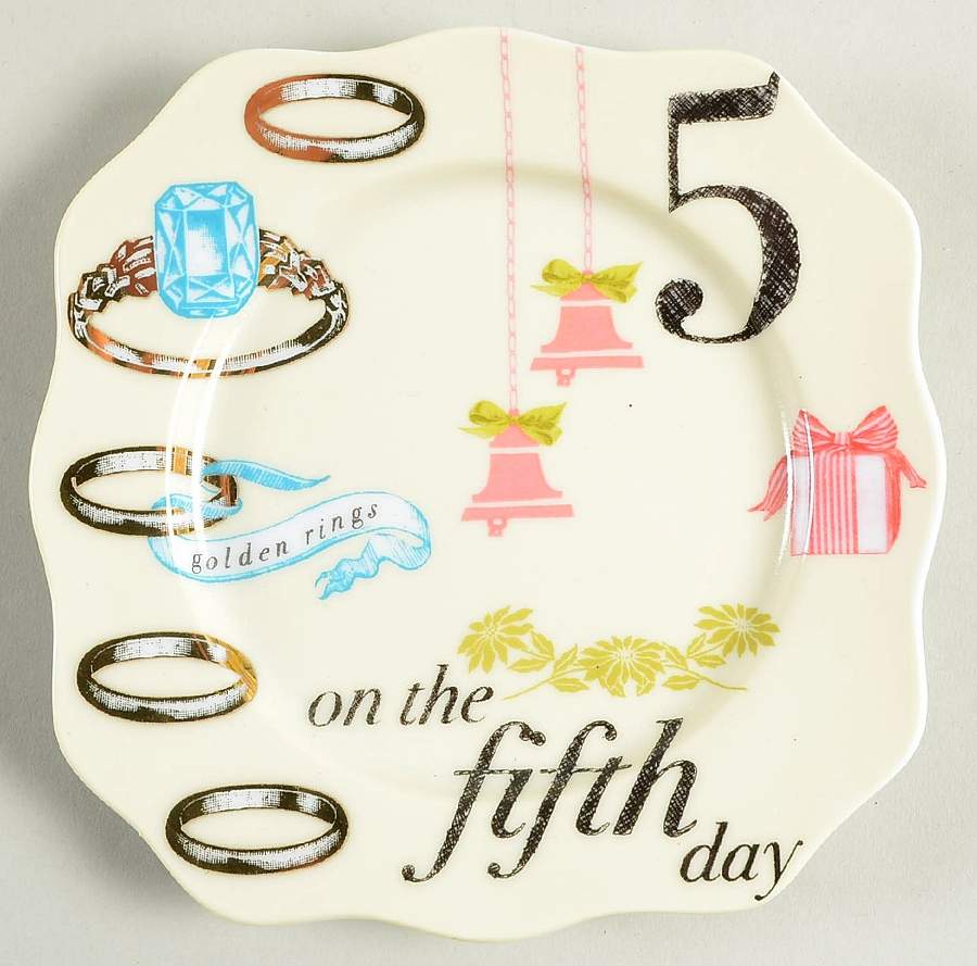 Twelve Days of Christmas Appetizer Plate by Rosanna-1