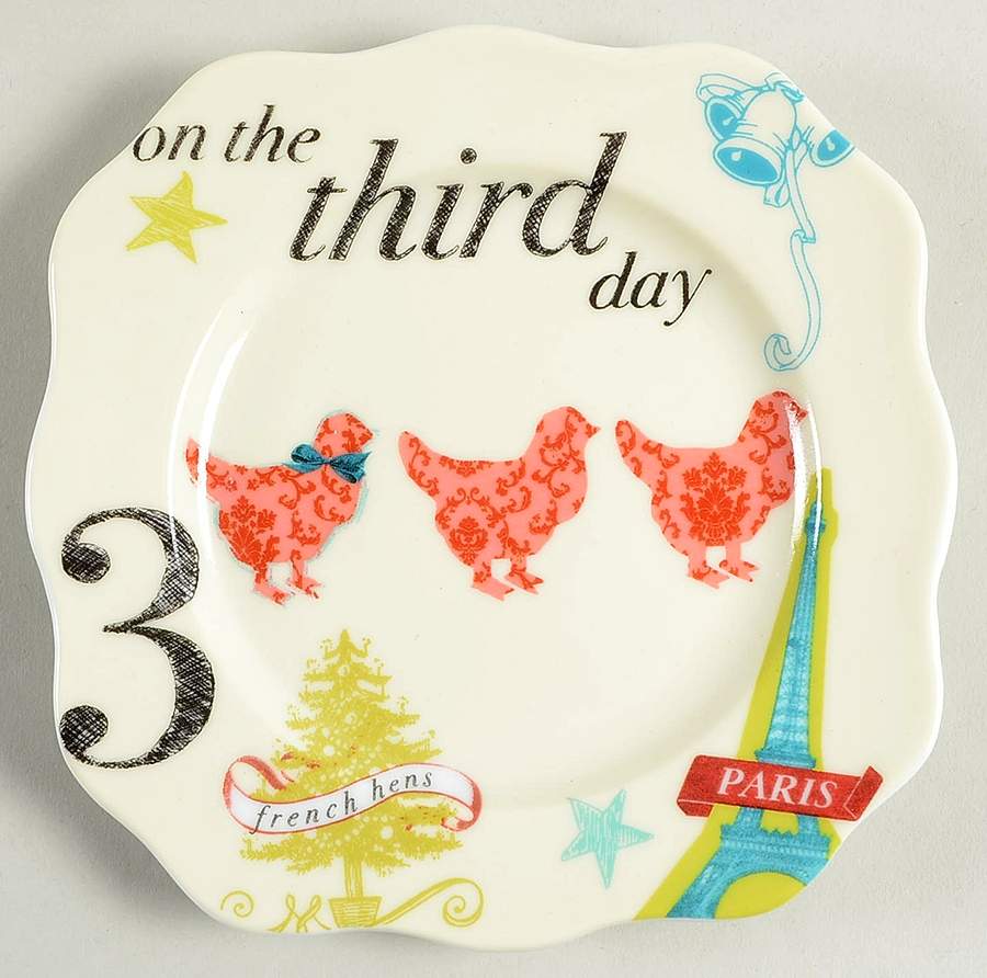 Twelve Days of Christmas Appetizer Plate by Rosanna-1