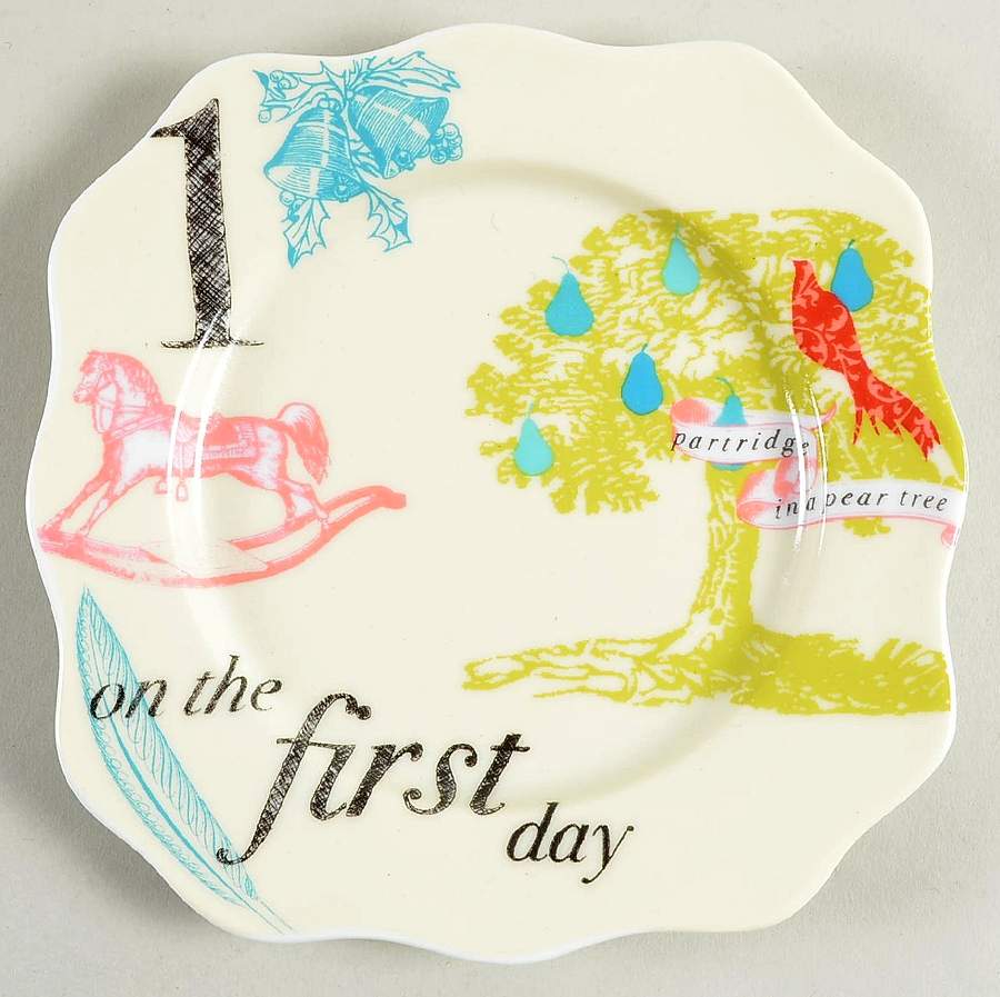 Twelve Days of Christmas Appetizer Plate by Rosanna-1