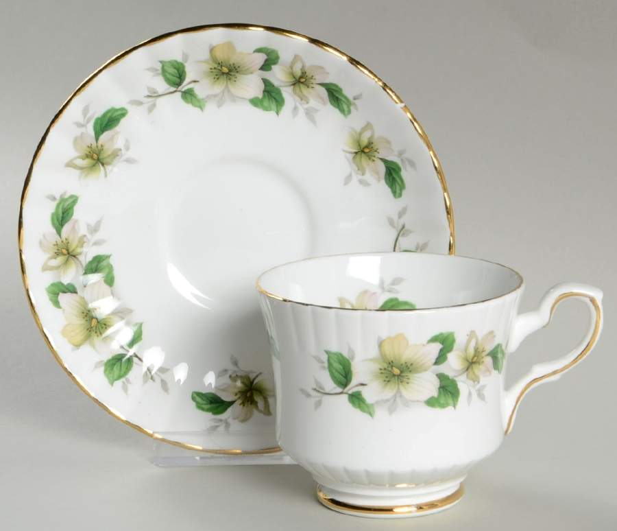 RST185 Footed Cup & Saucer Set by Royal Stafford-1