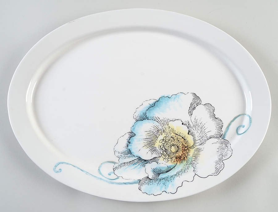 Edie Rose Bloom Collection 15" Oval Serving Platter by Rachel Bilson-1