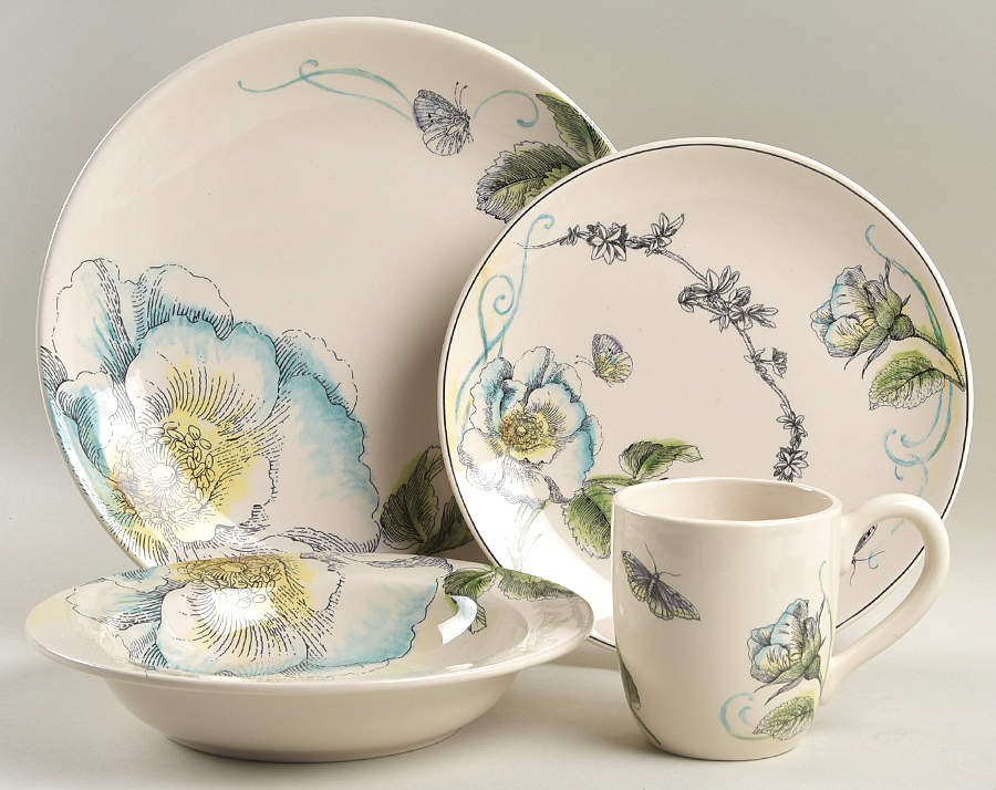 Edie Rose Bloom Collection 4 Piece Place Setting by Rachel Bilson-1