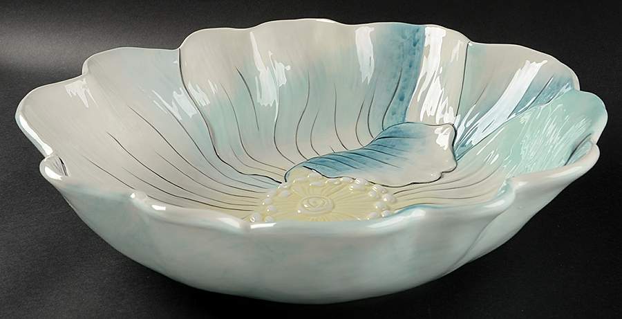 Edie Rose Bloom Collection 15" Sculpted Round Serving Bowl by Rachel Bilson-1