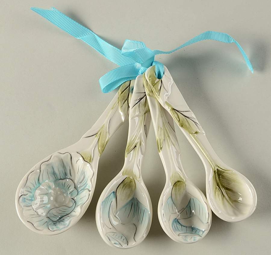 Edie Rose Bloom Collection (4 Pc) Ceramic Measuring Spoon Set by Rachel Bilson-1
