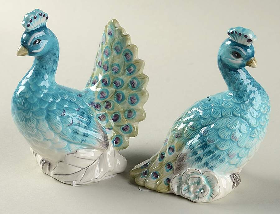Edie Rose Peacock Collection Figural Salt & Pepper Set by Rachel Bilson-1
