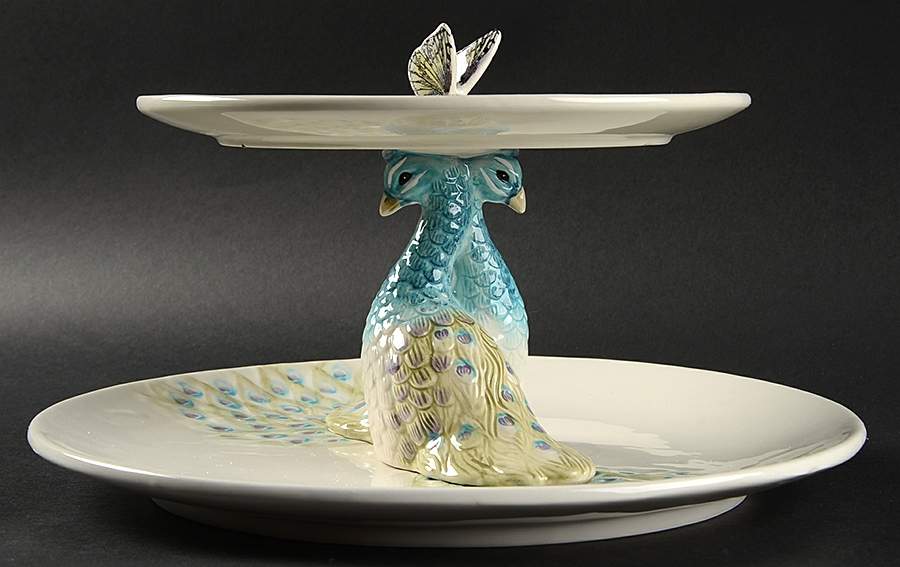 Edie Rose Peacock Collection 2 Tier 1 Piece Server by Rachel Bilson-1