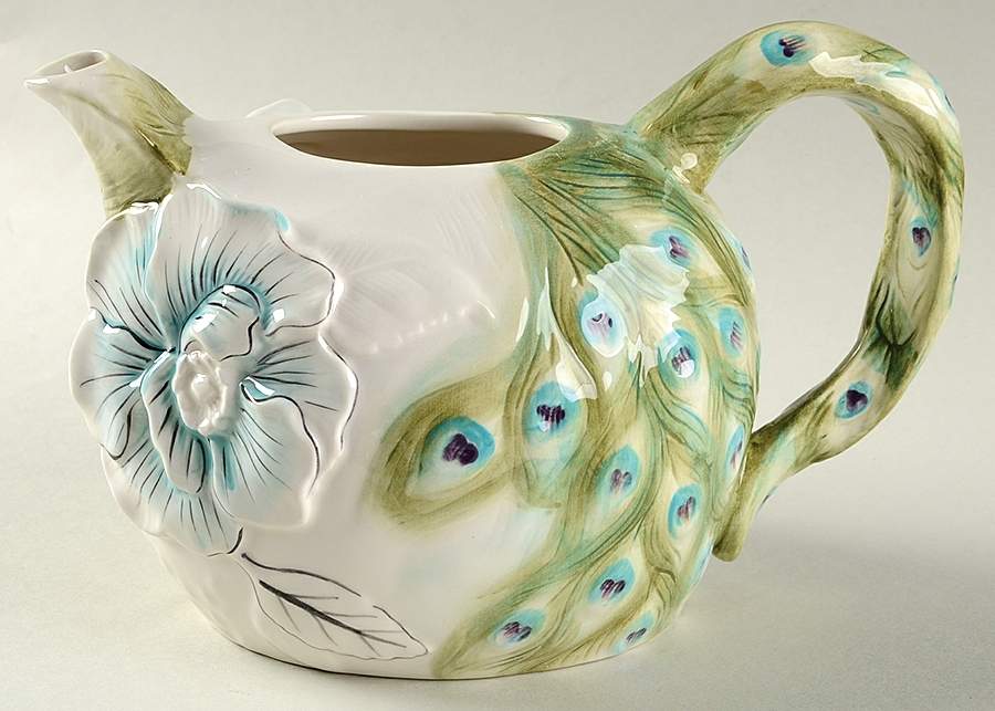 Edie Rose Peacock Collection Figural Teapot No Lid by Rachel Bilson-1