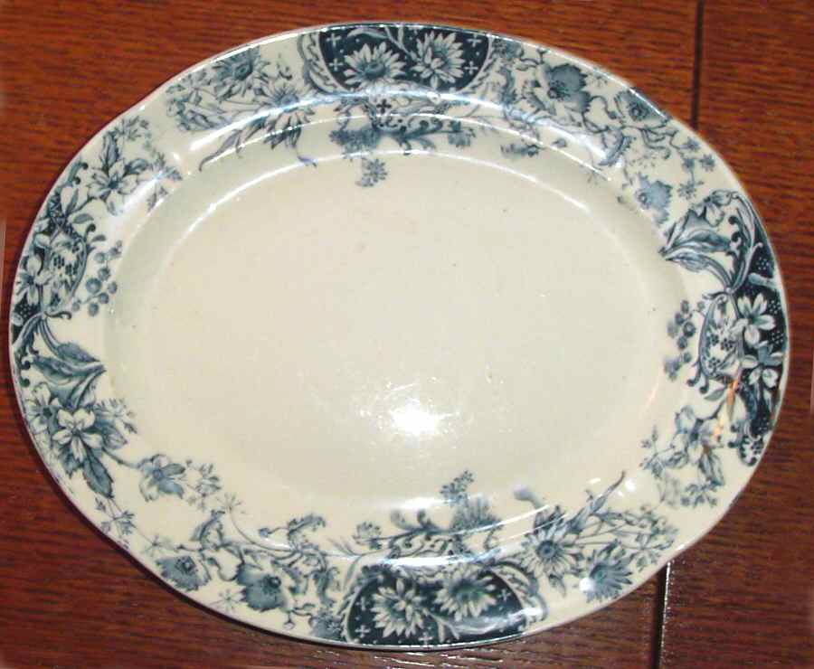 Nevis Blue 14" Oval Serving Platter by Royal Winton-1