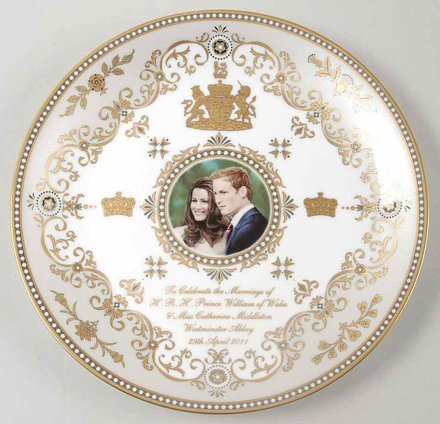 Royal Wedding Collection Coupe Plate by Royal Worcester-1