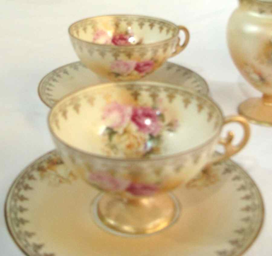 RPU38 Footed Cup & Saucer Set by RS Prussia-1