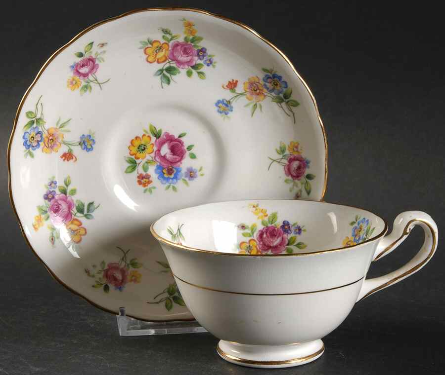4085A Footed Cup & Saucer Set by Royal Chelsea-1