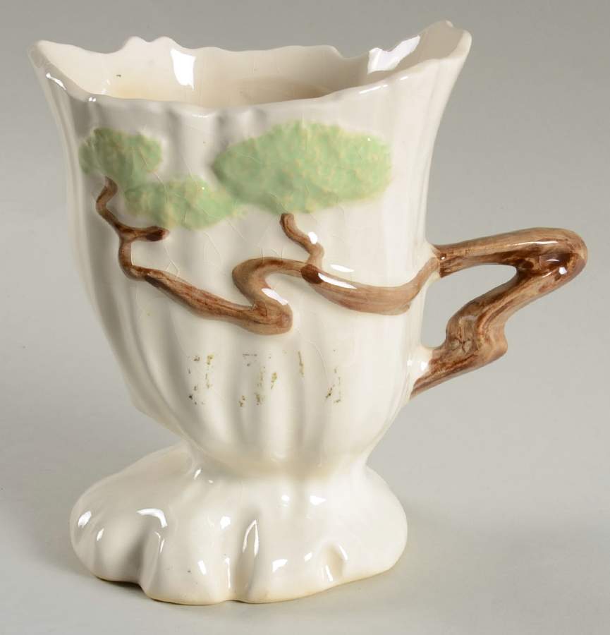 Ming Tree Temple White 6" Footed Vase by Roseville-1