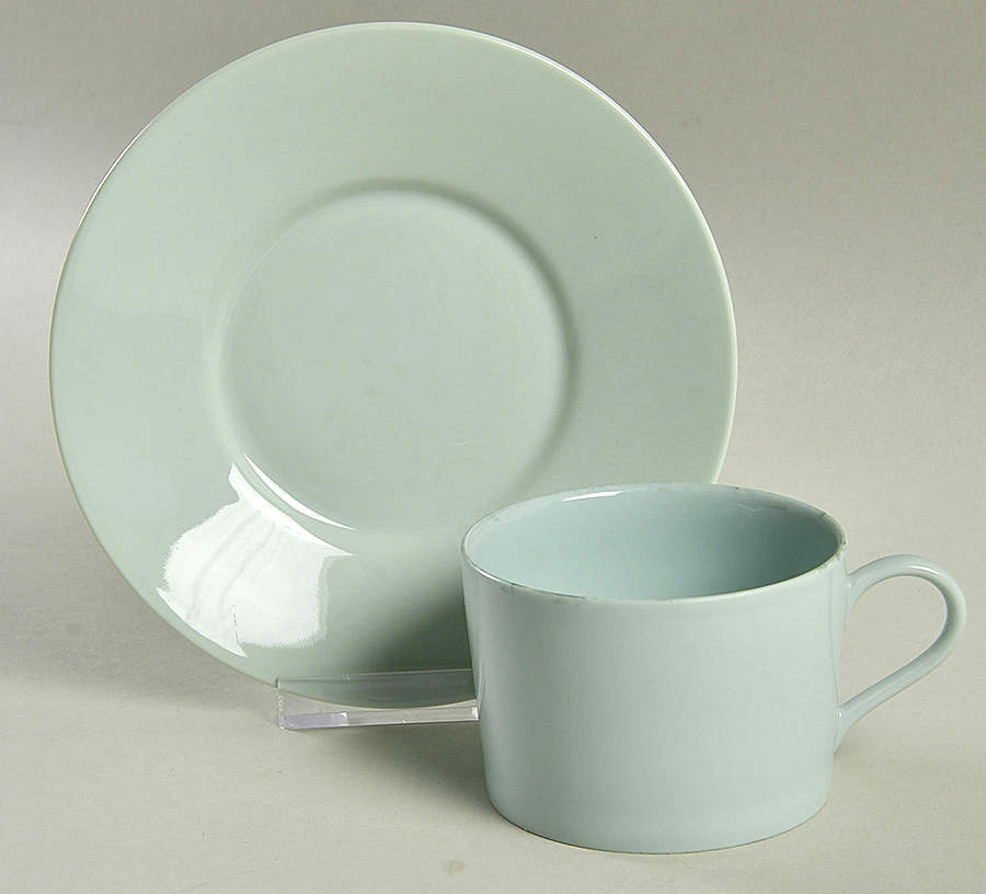 Celadon Flat Cup & Saucer Set by Raynaud-1
