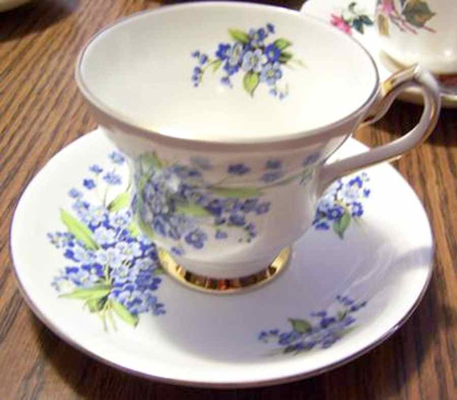X1349-89 Footed Cup & Saucer Set by Royal Victoria-1