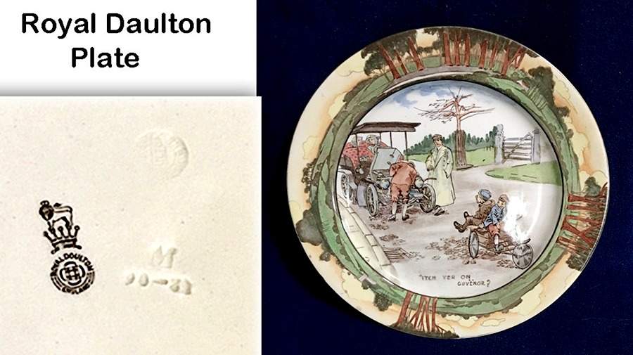 Early Motoring Dinner Plate by Royal Doulton-1
