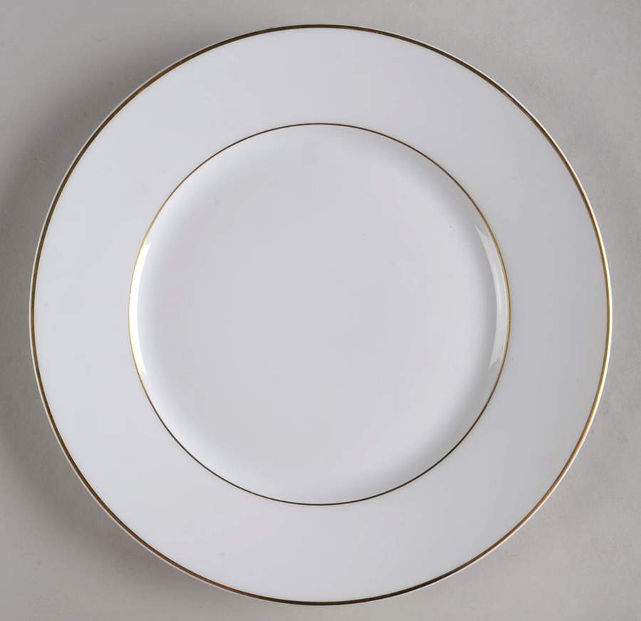 Serenite White (Gold Trim) Dinner Plate by Raynaud-1