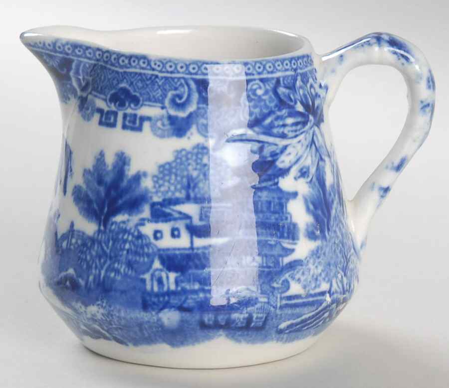Willow Blue (No Birds, Diamond Stamp) Creamer by Ridgway (Ridgways)-1