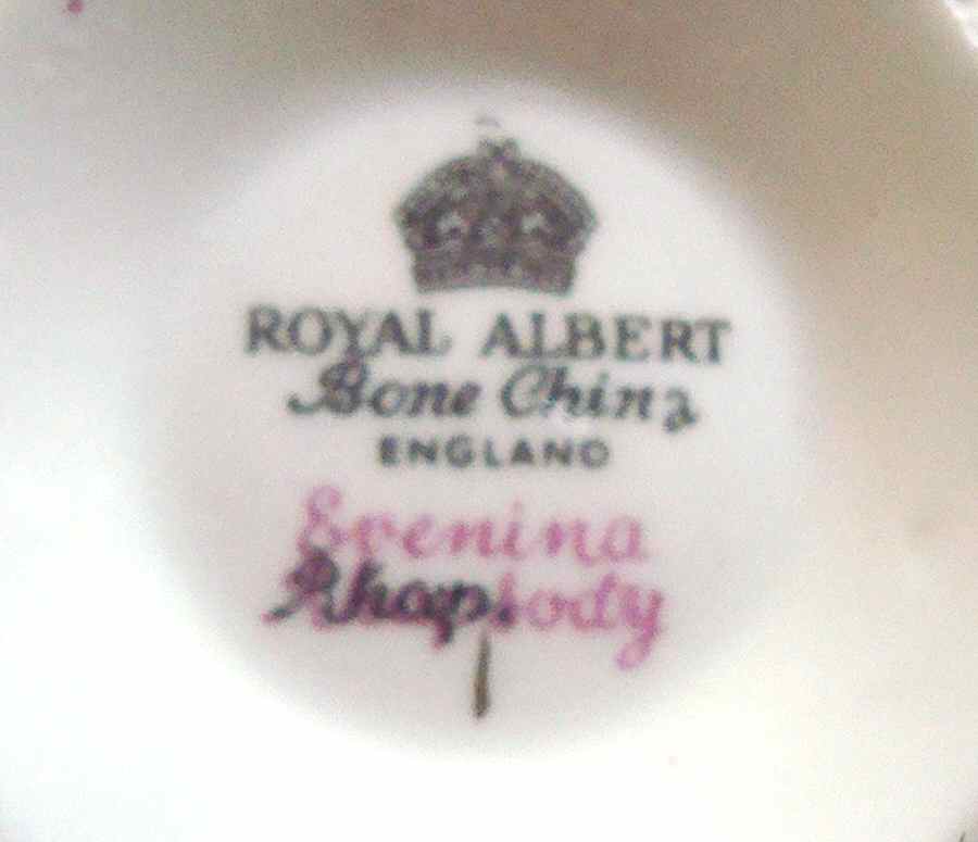 Evening Rhapsody (Pink, Blue & Yellow Floral) Flat Cup by Royal Albert-1