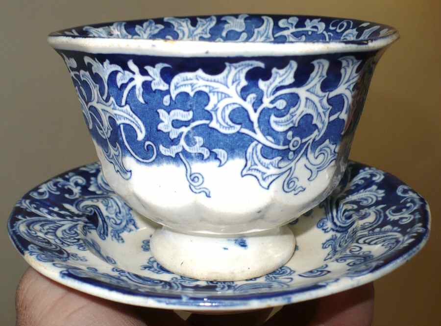 Neva Footed Cup & Saucer Set by Ridgway (Ridgways)-1