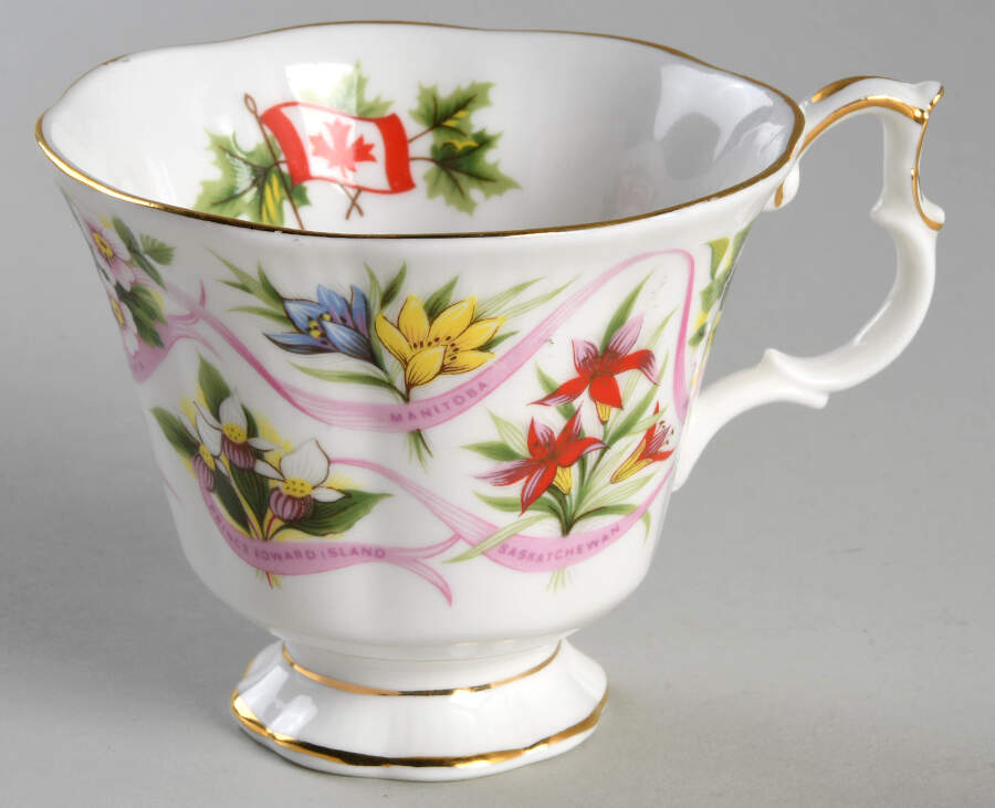 Canada (Canadian Emblems) Footed Cup by Royal Albert-1