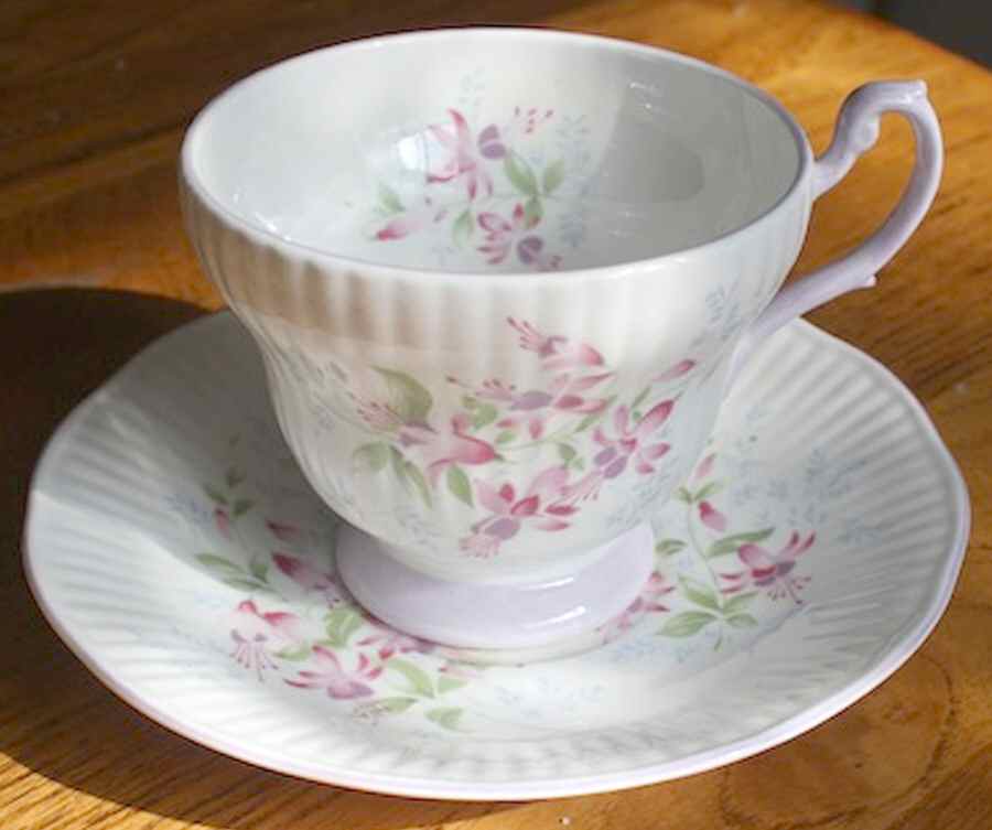 Centenary Year (No Trim) Footed Cup & Saucer Set by Rosina-Queens-1
