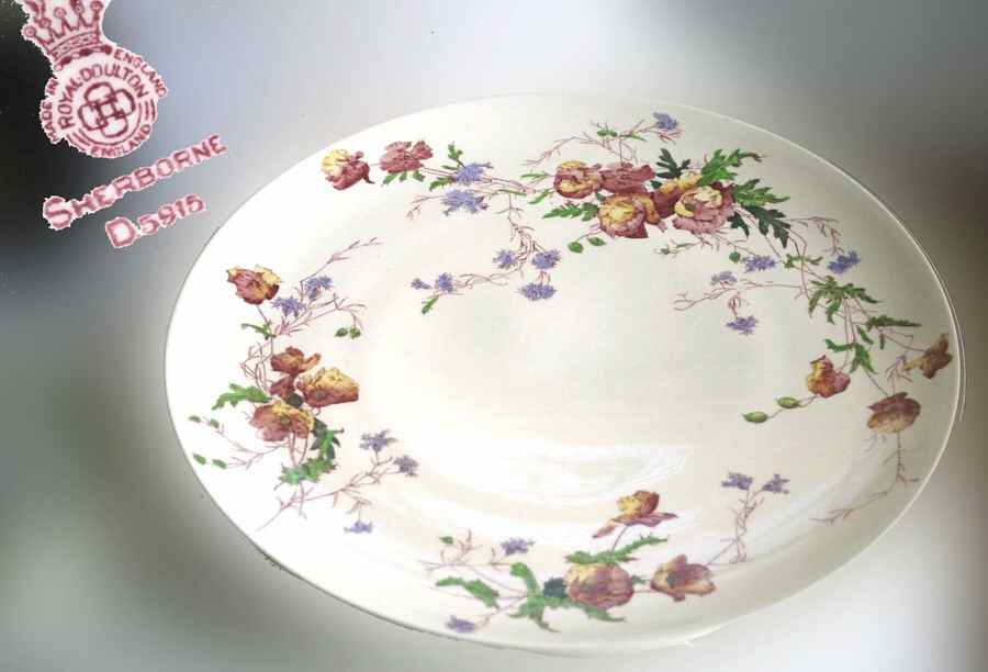 Sherborne (Smooth) 15" Oval Serving Platter by Royal Doulton-1