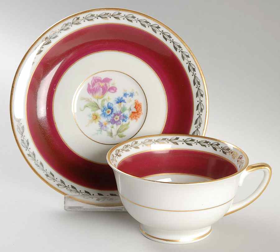 ROJ274 Footed Cup & Saucer Set by Royal Jackson-1