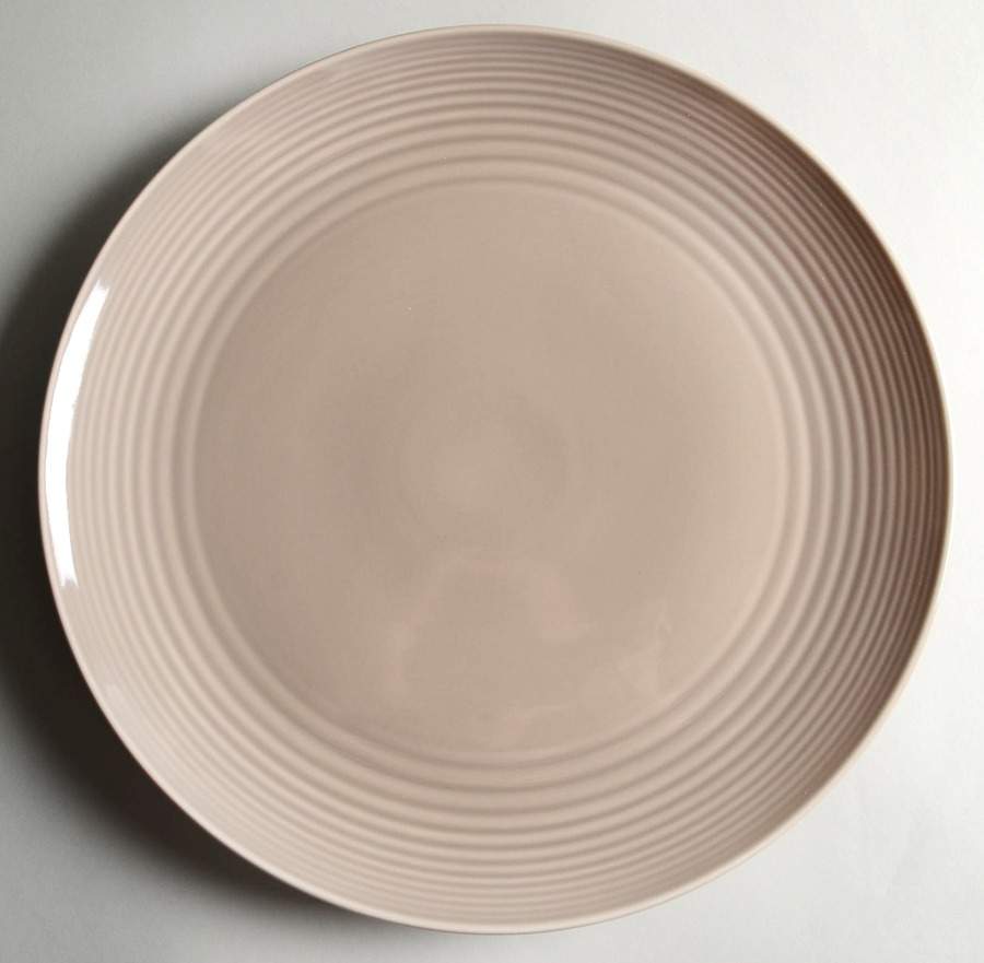 Maze Taupe 13" Deep Round Platter by Royal Doulton-1