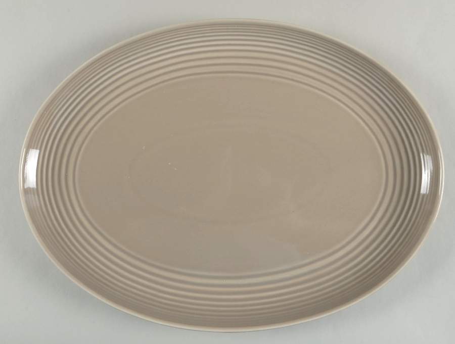 Maze Taupe 17" Oval Serving Platter by Royal Doulton-1