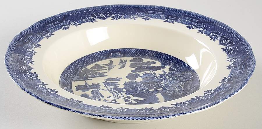 Blue Willow Rim Soup Bowl by Royal Traditions-1