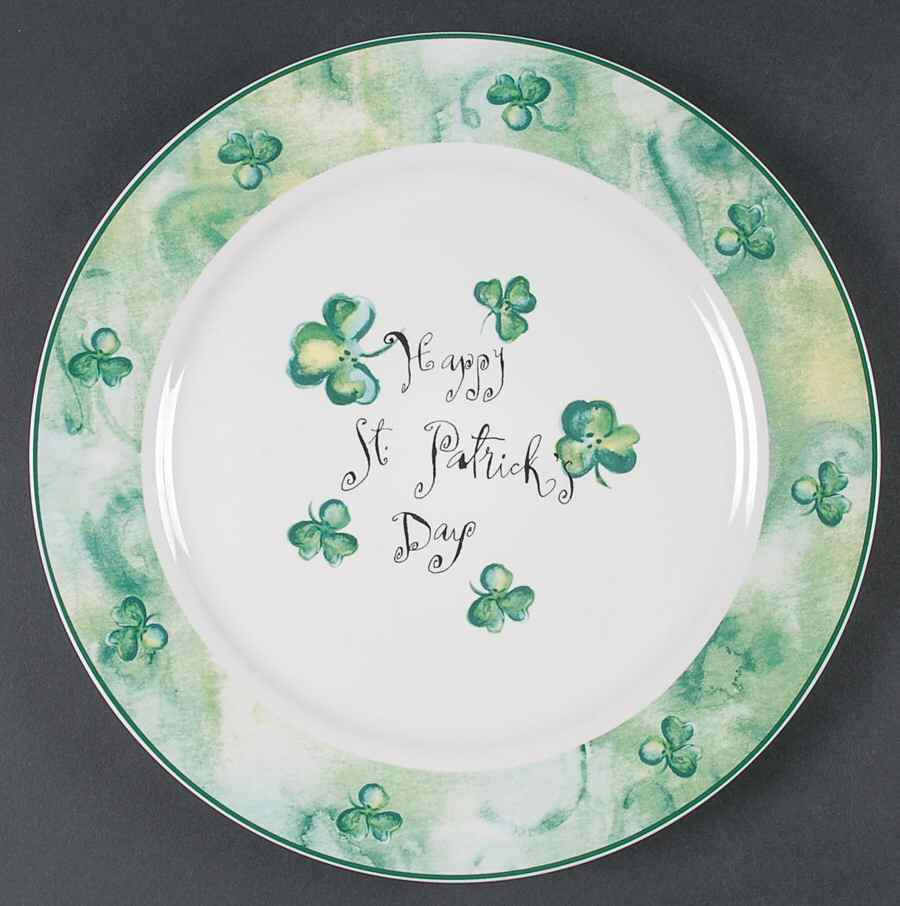 Happy St. Patrick's Day Dinner Plate by Rosanna-1
