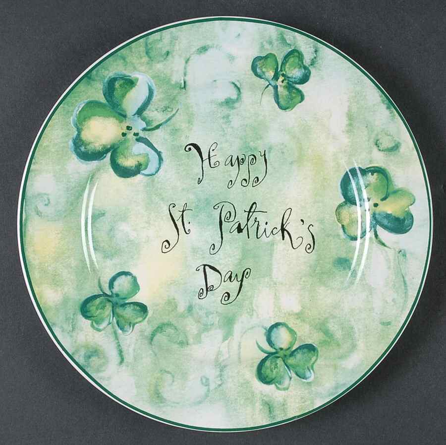Happy St. Patrick's Day Salad Plate by Rosanna-1