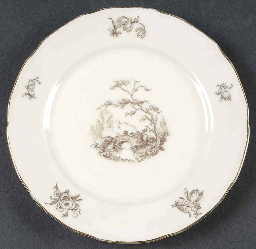 6130 Bread & Butter Plate by Royal Ivory (Czech, Germany)-1